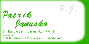 patrik janusko business card